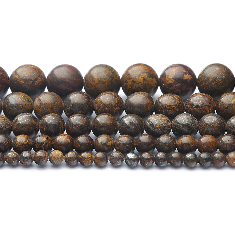 Jewelry Making With Stones - Contas redondas de mármore cinza natural
