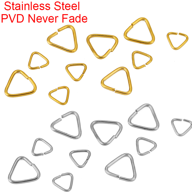 Jewelry Making Jump Rings - 50 peças de argolas triangulares de