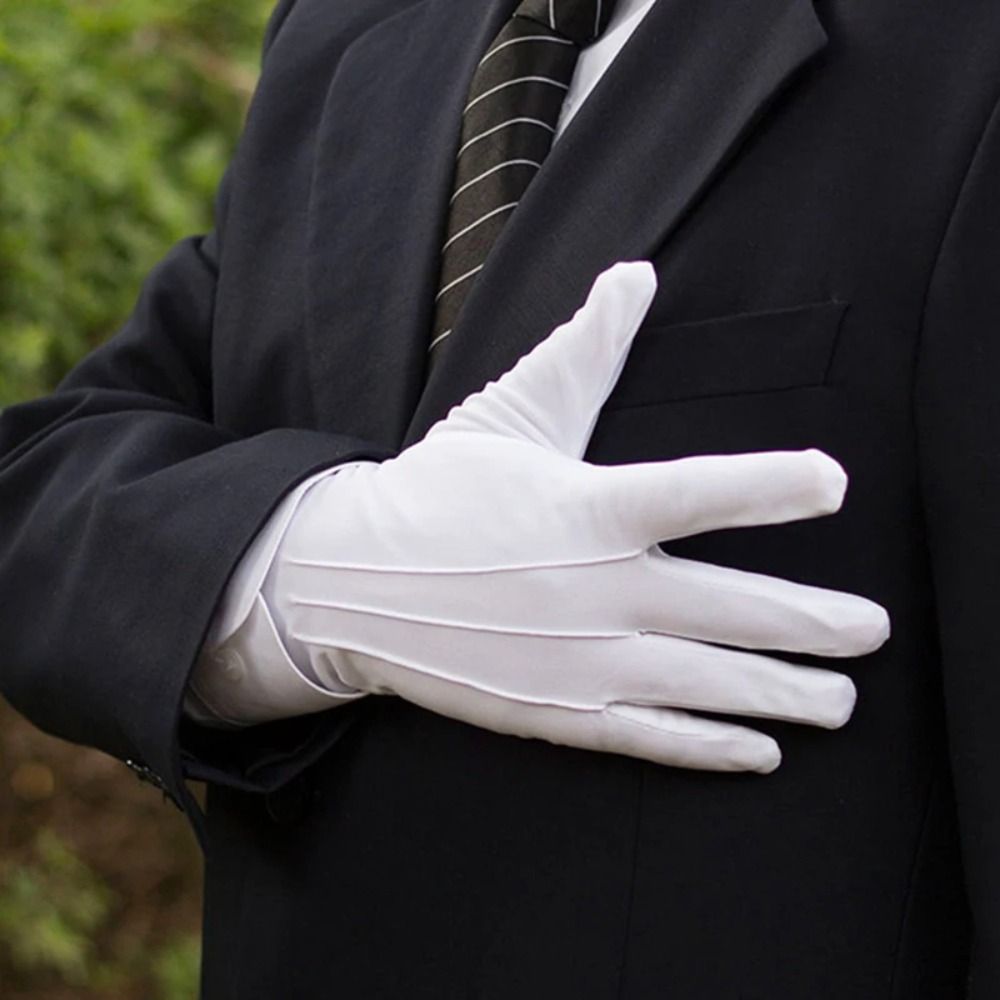 Jewelry Making Gloves - Luvas de algodão branco macio mão