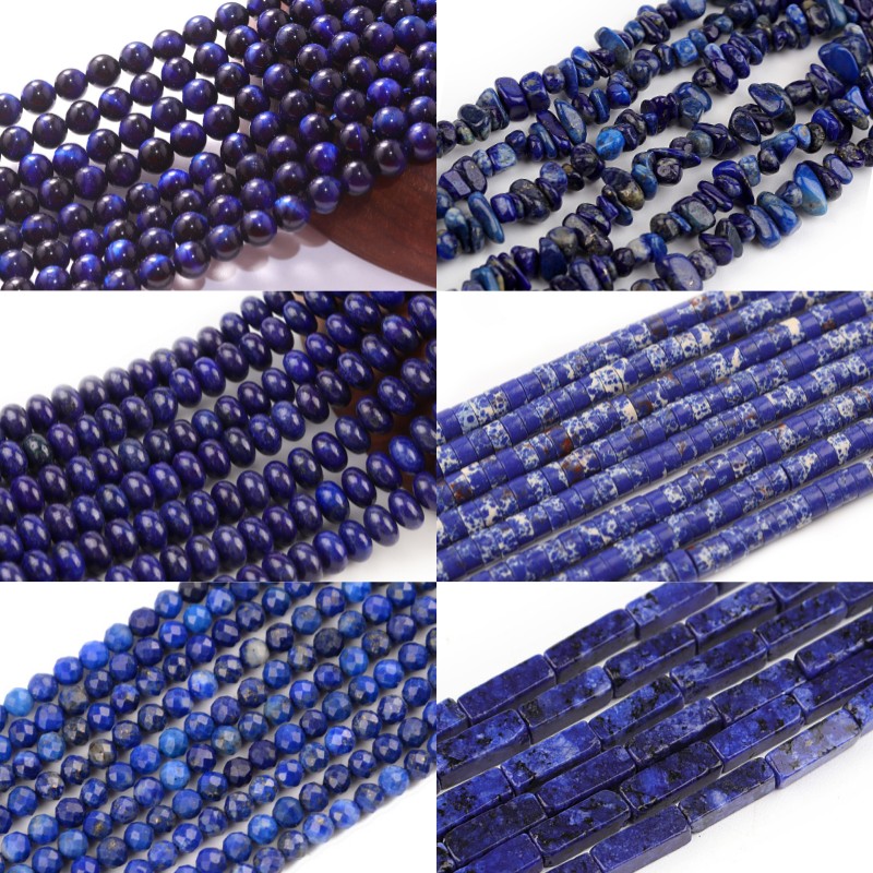 Jewelry Making Dc - Dc lapis lazuli grânulos de pedra