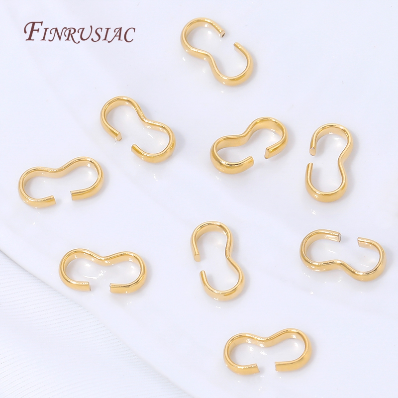Jewelry Making Jump Rings - Fecho em S aberto banhado a
