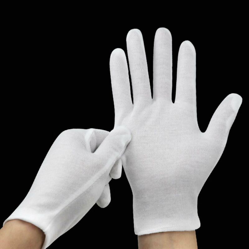 Jewelry Making Gloves - 24 pçs luvas brancas 12 pares