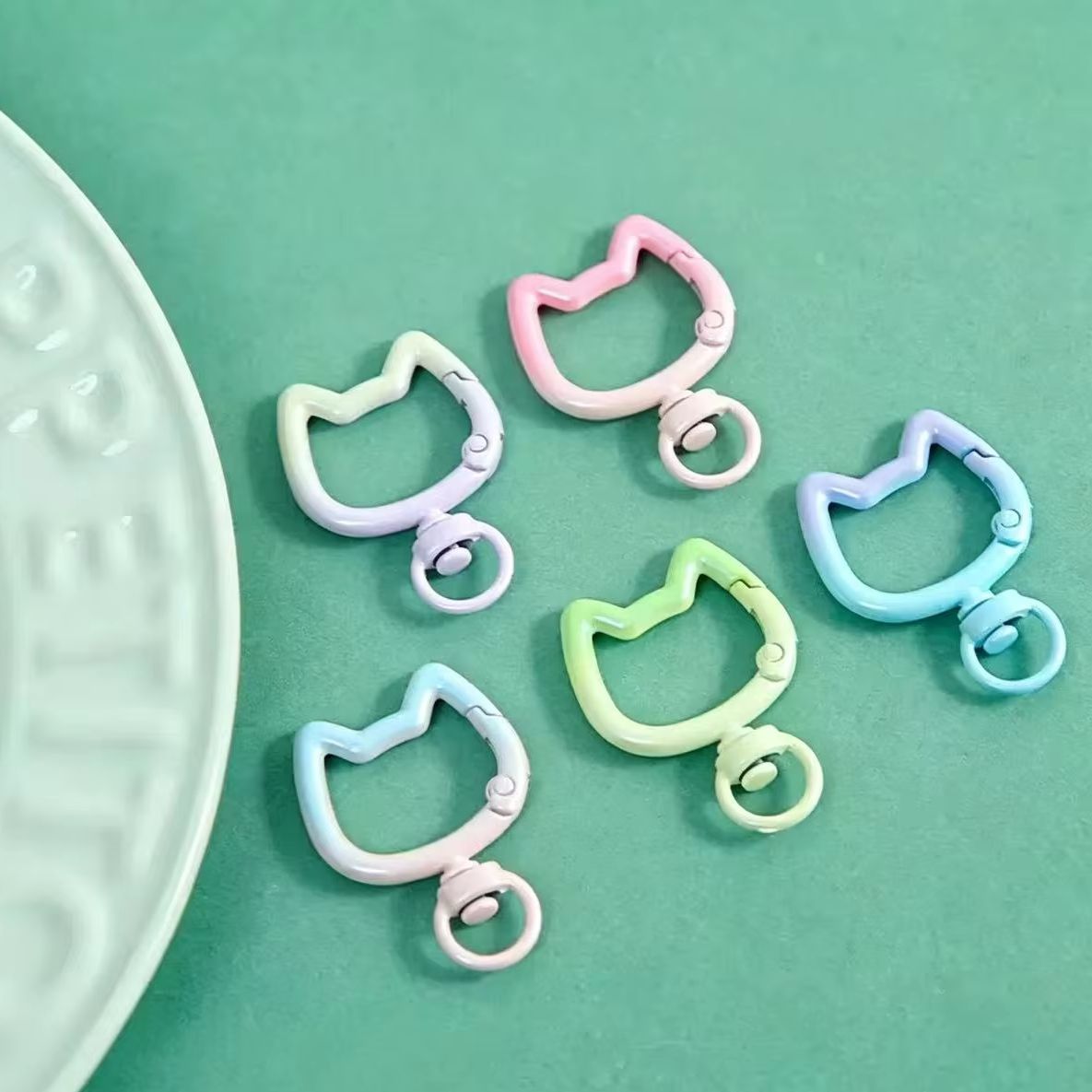 Jewelry Making Pins - 5-10 Peças Mosquetão Gradiente Gato Fofo