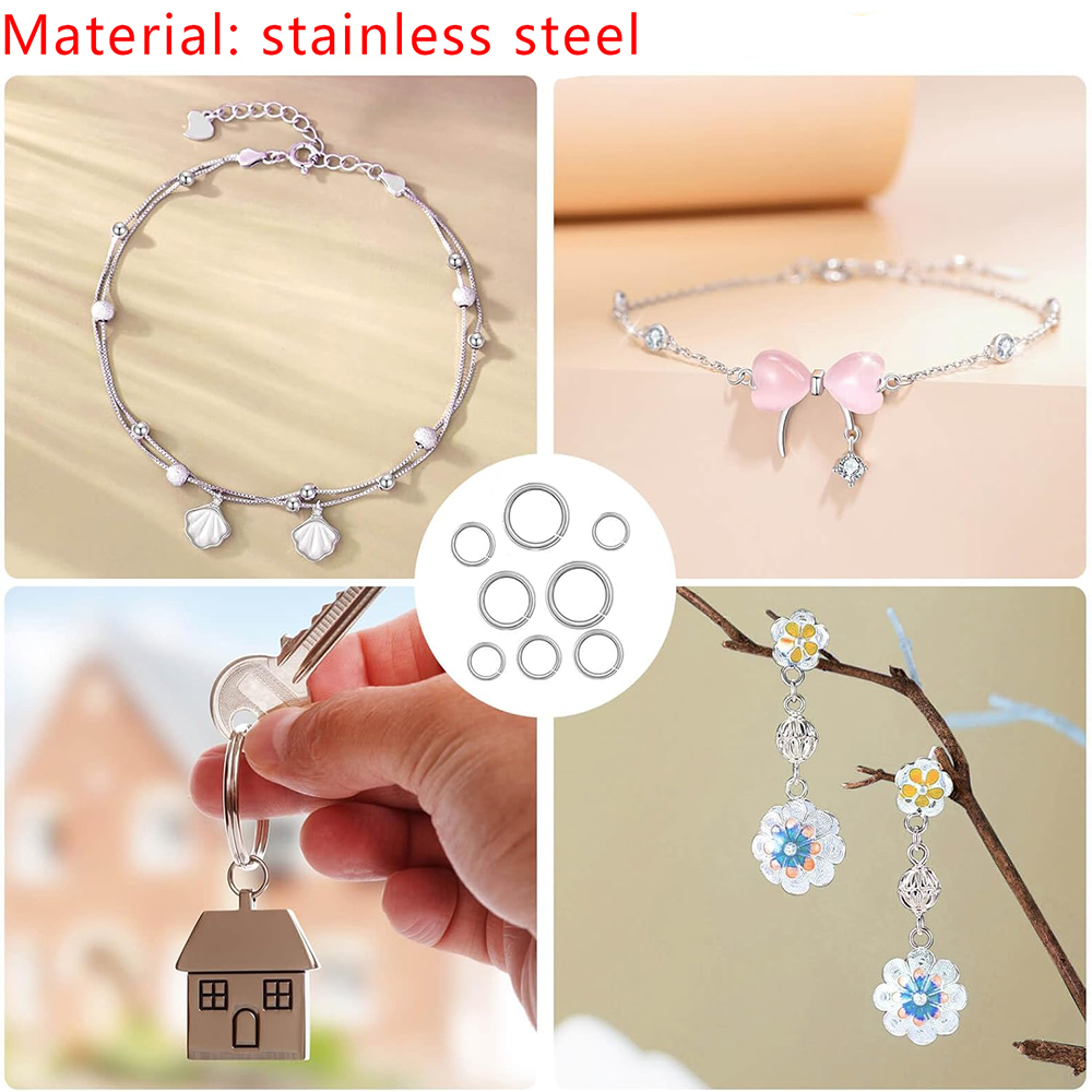 1200 peças de anéis de salto d - Jewelry Making Jump Rings avaliação e preço
