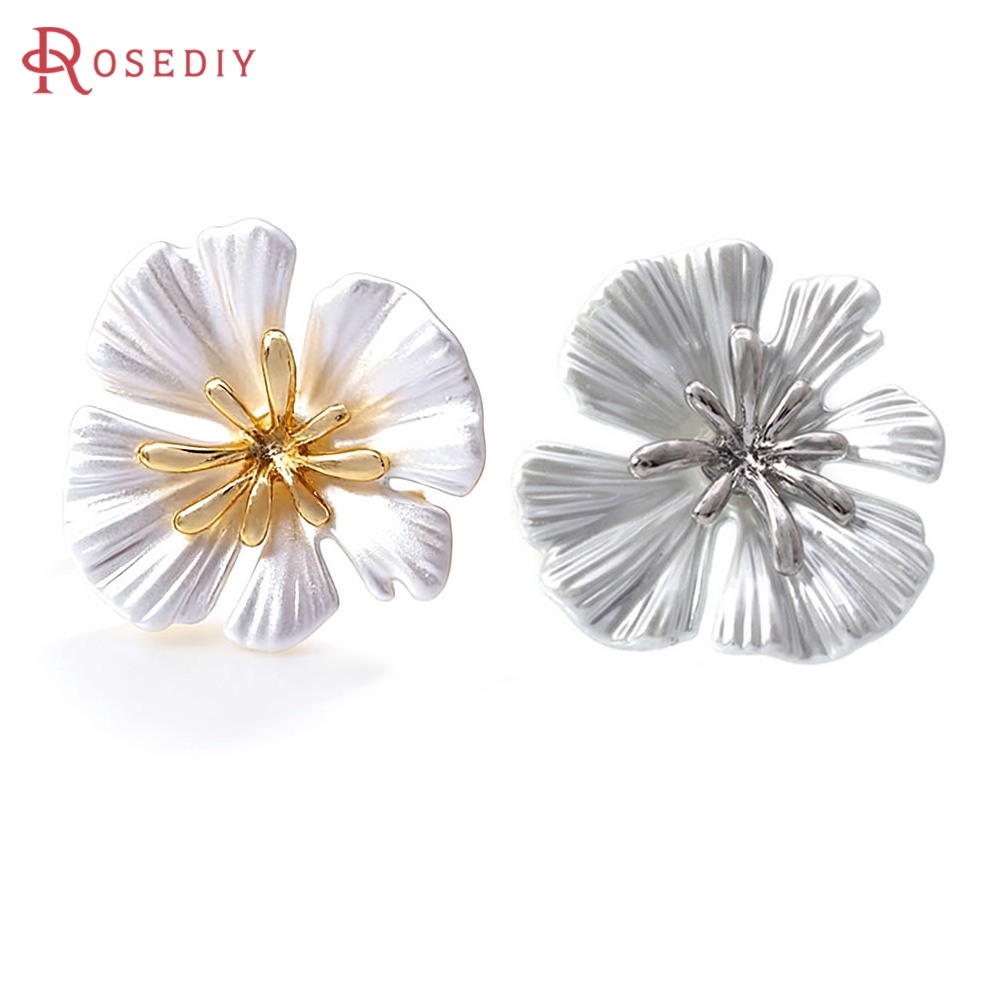 Brincos de Flor em Latão Cor O - Jewelry Making Pins avaliação e preço