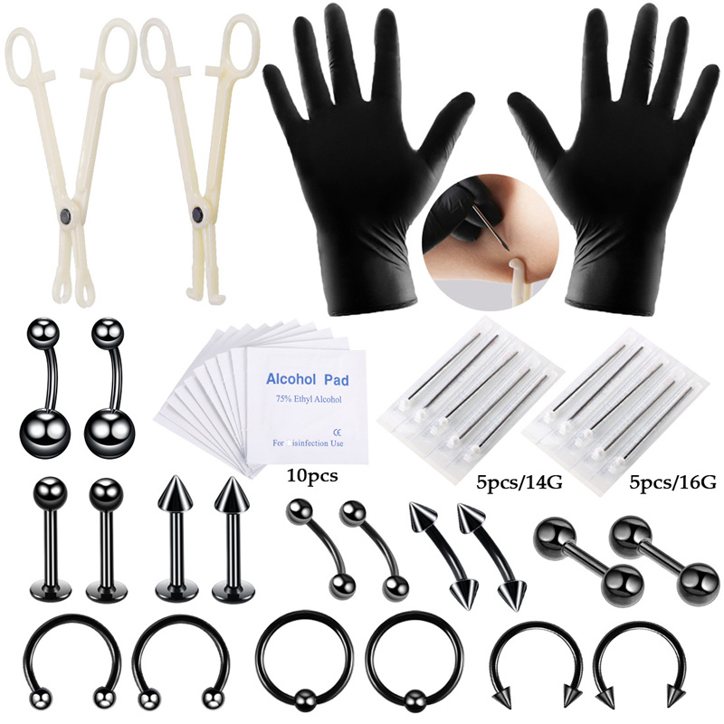 42 pçs/set corpo piercing kit  - Jewelry Making Needle Nose Pliers avaliação e preço