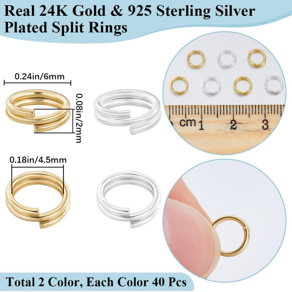 1 caixa 80 peças anel de salto - Jewelry Making Jump Rings avaliação e preço