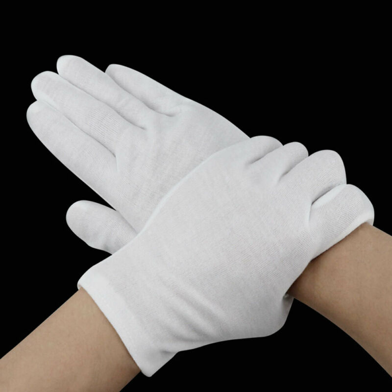 24 pçs luvas brancas 12 pares  - Jewelry Making Gloves avaliação e preço