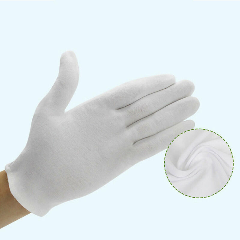 24 pçs luvas brancas 12 pares  - Jewelry Making Gloves avaliação e preço